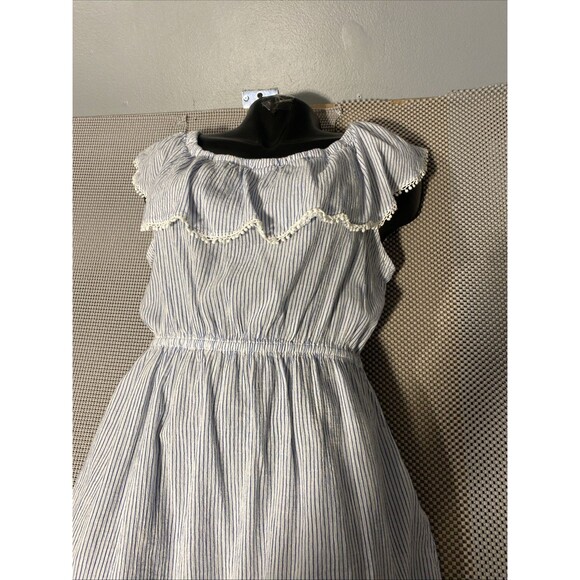 Label Of Graded Goods Dress cotton Pin Stripe Mini Sprin Summer 8 Made India - Picture 3 of 6